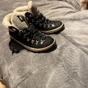 a pair of Sorel low boots.
